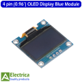 4 pin Original 0.96'' Blue OLED IIC Serial OLED Display Module 128X64 I2C SSD1306 12864 LCD Screen Board For Arduino by Electrica. 