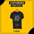 Customized Black T-Shirt with your Picture, Logo or Name | Black T-Shirt Print | Craftale. 