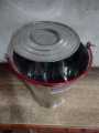 Mirror Finishing Bucket Balti With Lid 10 Liters Stainless Steel. 