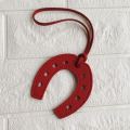 【Happytree】 PU Leather Horse Hoof Horseshoe Keychain Handbag Key Chains Keyring Holder Charm Bag Purse Accessories For Women And Girls. 