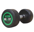 Beast Fitness Rubber Coated Dumbbell (Single Piece - Add 2 to Cart for Pair) - Professional Home Gym Weight with Anti-Slip iron Handle - High Quality Exercise Dumbbell (1kg to 20kg). 