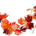 Artificial Fall Leaves Halloween Scenic Area Christmas Autumn Maple Leaf Garland Vine Wedding Maple Leaf Rattan. 