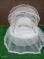 Cane wood Bassinet with Fixed Folding Mosquito Net | Portable Bed for Baby | Easy to Carry. 