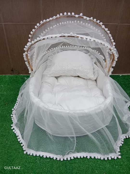 Cane%20wood%20Bassinet%20with%20Fixed%20Folding%20Mosquito%20Net%20%7C%20Portable%20Bed%20for%20Baby%20%7C%20Easy%20to%20Carry%20-%20Image%204