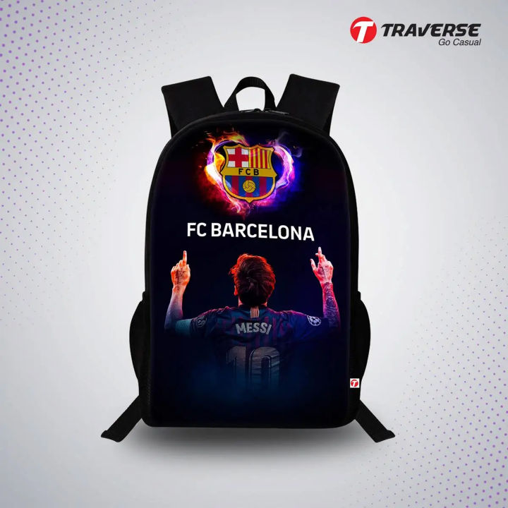 Traverse  Messi Theme Digitally Printed Backpack for Boys & Girls. Large Bag with dual compartments Bags hand bag for girls bags for girls