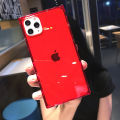 Transparent Square Phone Case For iPhone 11 Pro Max 7 8 Plus X XR XS Max 6 6s Solid Color Soft TPU Silicone Back Cover. 