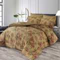 Doublebed Bed sheets Set King Size- 100% Salonika Cotton Bedsheets Double bed King- Printed Design Bedsheet Sets with Pillow Cover. 
