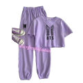 Light Purple Bts Summer Tracksuit For Women. 