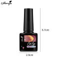 New Monja 8ml Nail Art Double Light Cat Eye Magnetic Gel Glitter Nail Art Polih oak Off UV LED Gel Varnih DIY Nail Art Tool. 