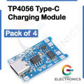 TP 4056 Charging Module | 18650 Lithium battery Charger Type C With Battery Protection BMS - 3.7V. 
