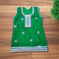 14th August Dress Green White for Kids | Independence Day Dress for Girls | 3-Piece Set | Azadi Sale 2025 | New Garara Dress for Baby Girls. 