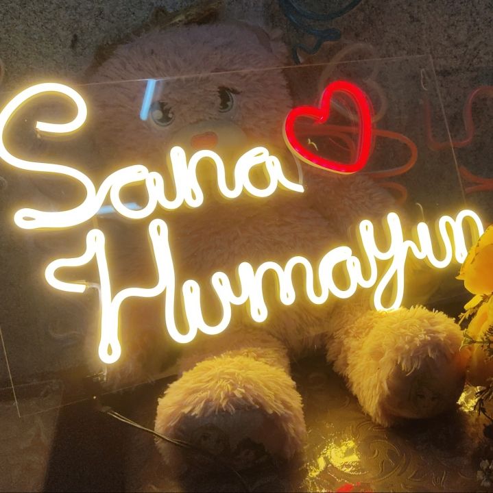 Customized LED Neon Sign plate Couple Names gift- 8 letters in 2499 - Gift for loved ones- Photography Lighting