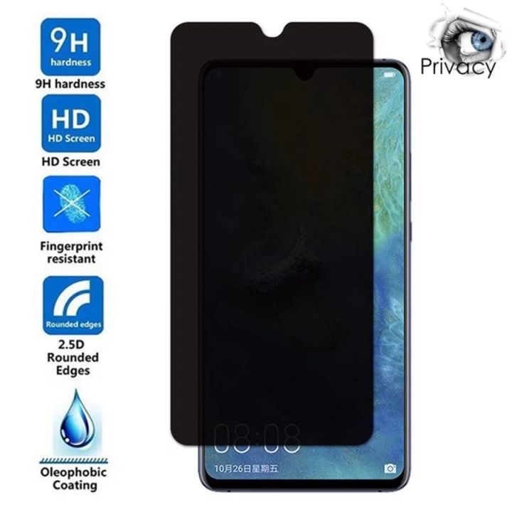 HiStrawberry Anti-spy Protective Tempered Glass for Huawei P20 P40 Lite E 5G P30 Pro Privacy Screen Protector for Huawei P10 Plus films glass