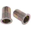 QUANBU 20pcs Flat Head Metric Steel M10 Blind Insert Rivet Nut Rivnut. 