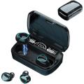 M10 TWS Airpods _ with Super Sound & High Quality Touch Sensors True Stereo Headphones with Built in Mic 10m Transmission Bluetooth Wireless Earbuds with 3500 mah power bank. 