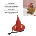 Hamster Hat, Moon Star Pattern Pet Gift Adjustable Chin Strap Small Animal Top Hat Hook and Loop Photo Prop Short Plush for Chinchillas for Hedgehogs. 