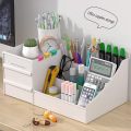 Makeup Organiser Cosmetic Storage Box Multi Functional Desktop Tidy Organiser Holder with Drawer Random Colour makeup organizer. 