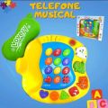 Musical Baby Toy Phone for Kids with Light and Sound, Animal Phone, Educational Interactive Piano with 19 Keys. 