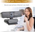 Autofocus Webcam FHD 36fps 1080P with Privacy Cover, Noise Cancelling Mic, Full HD Web Camera Wide Screen Video Calling Recording Game Streaming, Skype Web Cam. 