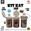 Pack of Jars for Kitchen STORAGE SNACK JAR Spice JARS SET Masala / Sugar / Cheeni / Biscuits / Daal / Spice JAR FOOD GRADE PURE PLASTIC 950 ml. 