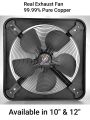 Real Exhaust Fan Fully Metal Body Black 1 Year Warranty Exhaust Fan 99.9% pure Copper Winding. 