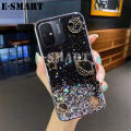 New Case For Xiaomi Redmi 12C Back cover Shiny Ring Cases Glitter Soft Transparent Space Planet Casing for Redmi 12C cases Stars Moon Girls. 