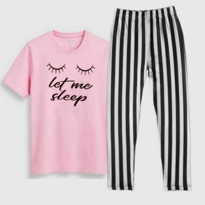 Pink Let Me Sleep Night Dress For Girls - Soft & Comfortable Nighty For Girls