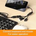 【NEW】 For Pubg 3 In 1 Micro OTG USB Port Game Mouse Keyboard Adapter Cable Tablet Black Compatible All Tablet Cell Phone For Android. 