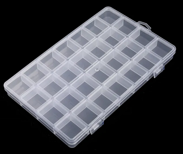 Transparent Storage Container Jewelry Box Clear Plastic Jewelry Organizer Box Earring Storage Organizer Display Case for Beads.