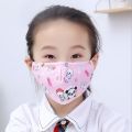 Kids Face Mask Cotton Cloth Reusable Children Warm Cute Mask Anti-Dust Smog 3-12 Years With 2.5 PM Filter. 