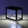 Mini Aquarium Fish Tank With LED Lamp Light Betta Fish Fighting Cylinder Small Aquariums Stackable Rumble Fish Cylinder. 