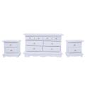 1:12 6pcs Mini Wooden White Bedroom niture Set for Dollhouse.