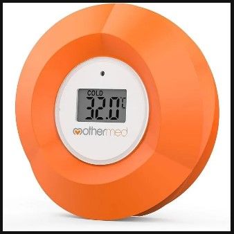 MotherMed Baby Bath Thermometer and Floating Bath Toy Bathtub and Swimming Pool Thermometer Red Flower uk import B A1040