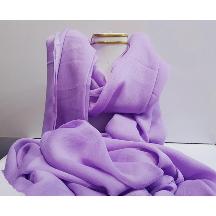 Light Purple Chiffon Dupatta For Girls/Ladies-Chiffon  Dupatta 2.5 Meter Color Premium Chiffon Quality Durable Fabric Reasonable Stylish Look Dupatta