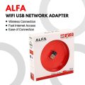 Wifi Alfa USB Adapter 300Mpbs - Strong Signal Quality Wireless Wifi Adapter Dongle Receiver Network LAN Card PC 300 Mbps Network Card / Gaming. 