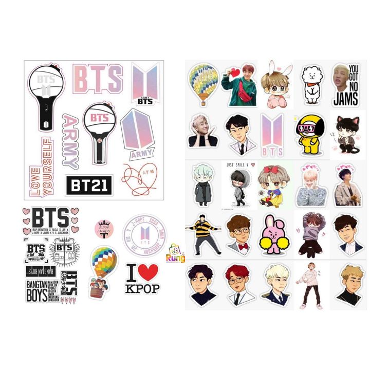 Bts Bangtanboys sticker sheet uncut