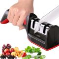 3-in-1 Knife Sharpener Set with Ceramic Peeler | 3-Stage Blade Sharpener & Non-Slip Handle. 