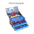 Multi Colour 54 Pieces Kids Art Artist Set in a Box with Drawers Pens Pencils Crayons Paints. 