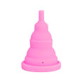 Cross-border new foldable silicone menstrual cup with lid portable and compact women's menstrual care cup telescopic menstrual cup. 