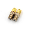 F Female Jack to SMA Male Plug Straight RF Coax Coaxial Connector Adapter. 