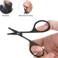 Professional Nose Hair Scissors - Beard Eyebrow Trimmer Scissors, Stainless Steel Facial Hair Beard Eyelashes Ear Hairs and Moustache Scissors Trimmer (Round Head), Professional Grooming Scissors for Personal Care Facial Hair Removal & Ear Nose For Men. 