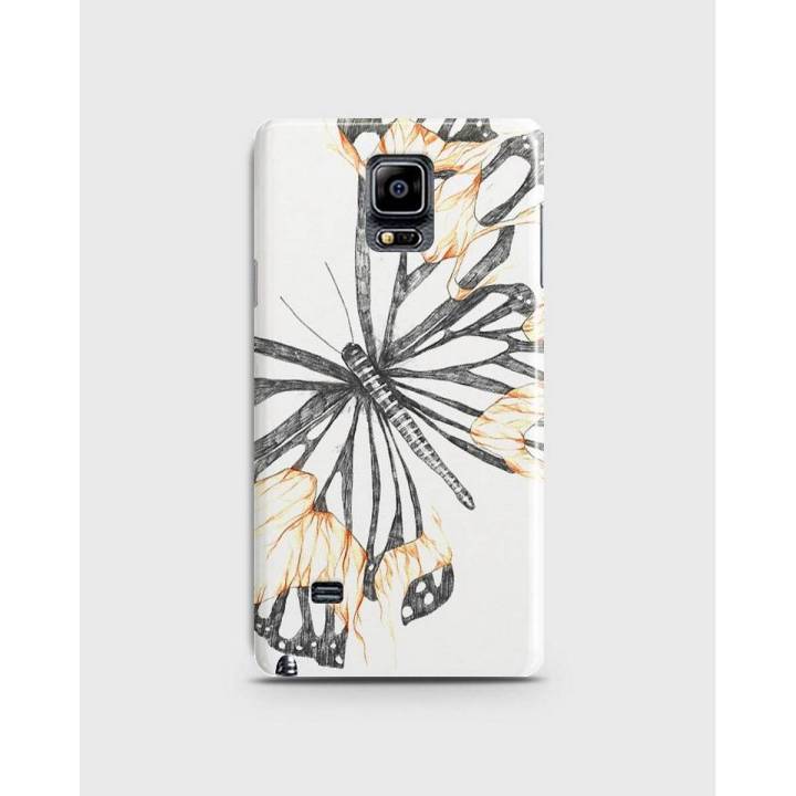 Samsung Note 4 Cover 3d Hard case  Butterfly Sktech - 1cover2395
