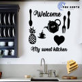 Welcome Home Kitchen Wall Sticker for Kitchen Decoration items I Home and kitchen decoration items I Wall Decoration items I Wall Hanging For Decoration Pieces I Wall Art I kitchen Art I Decoration Pieces For kitchen I Decoration Pieces. 