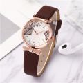 【ETOP】Simple Elegant Ladies Watcehs Literary Leaf Versatile Women Quartz Watch Temperament  Female Dress Wristwatcehs Relogio Feno. 