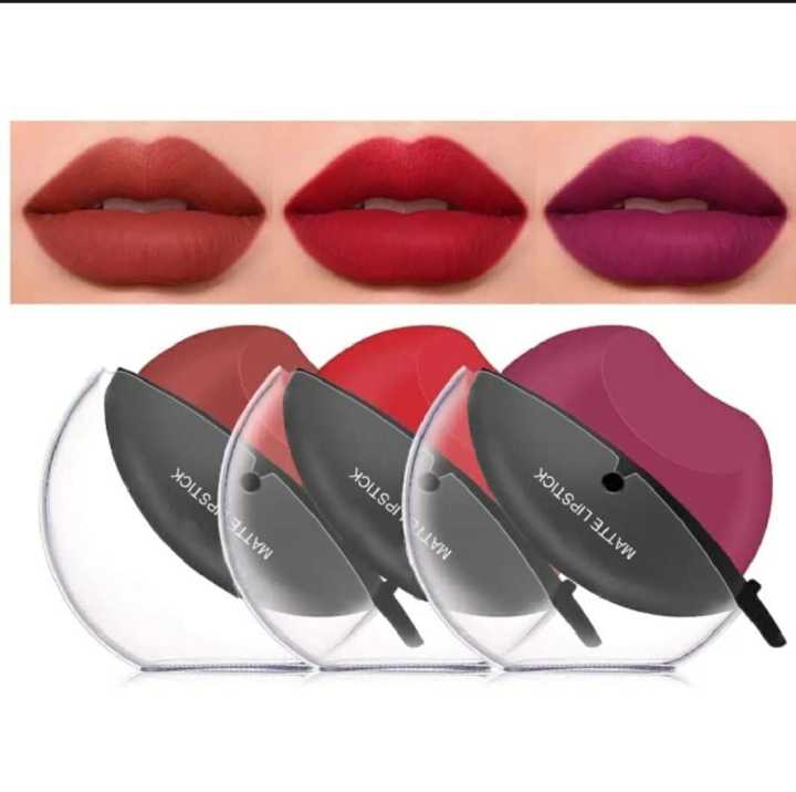 Korean Matte Lip-Shaped Waterproof Lazy Lipstick - Long Lasting Moisturizing Matte Finish