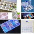 Adjustable Grid Transparent Plastic Beads/Art and craft Accessories/Hardware accessories/stationery Storage Box/Organizer. 