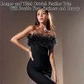 Ostrich Feather Decoration, Feather Decoration for Sewing Costumes, Latin Dresses, Halloween Home Parties. 