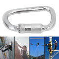 D Ring Buckle 40Cr Steel 45KN Shaped Hanging Carabiner Clip for Outdoor Climbing Safety Accessory. 