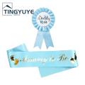 Pink Daddy to Badge Gender Reveal Baby Shower Party Decoration Set for Expectant Parents Mommy to Sash Daddy to Badge Photo Prop Blue Pink Theme Blue Mommy to Sash. 