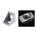 10 Pcs 2020 Aluminum Corner Bracket, L Shape Right Angle Joint Bracket Fastener (20mmx 20mm x 17mm) & 100 Pcs M5 Hammer Nut Carbon Steel Aluminum Connector T Fastener Sliding Nut. 